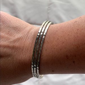 Silver bracelet cuff